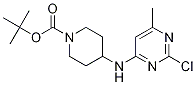 4-(2-Chloro-6-methyl-pyrimidin-4-ylamino)-piperidine-1-carboxylic acid tert-butyl ester Struktur