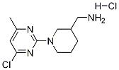 [1-(4-Chloro-6-methyl-pyrimidin-2-yl)-piperidin-3-yl]-methyl-amine hydrochloride Struktur