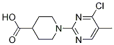 1-(4-Chloro-5-methyl-pyrimidin-2-yl)-piperidine-4-carboxylic acid Struktur