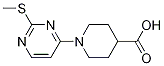 1-(2-Methylsulfanyl-pyrimidin-4-yl)-piperidine-4-carboxylic acid Struktur