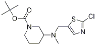 3-[(2-Chloro-thiazol-5-ylmethyl)-methyl-amino]-piperidine-1-carboxylic acid tert-butyl ester Struktur