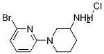 6'-Bromo-3,4,5,6-tetrahydro-2H-[1,2']bipyridinyl-3-ylamine hydrochloride Struktur