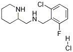 (2-Chloro-6-fluoro-benzyl)-piperidin-2-ylmethyl-amine hydrochloride Struktur