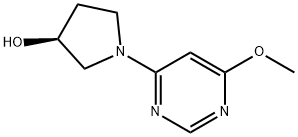 (S)-1-(6-Methoxy-pyriMidin-4-yl)-pyrrolidin-3-ol Struktur