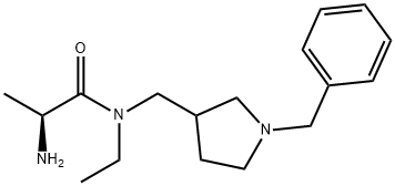 (S)-2-AMino-N-(1-benzyl-pyrrolidin-3-ylMethyl)-N-ethyl-propionaMide Struktur