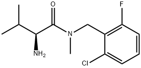 (S)-2-AMino-N-(2-chloro-6-fluoro-benzyl)-3,N-diMethyl-butyraMide Struktur