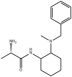 (S)-2-AMino-N-[2-(benzyl-Methyl-aMino)-cyclohexyl]-propionaMide Struktur