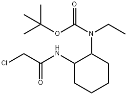 [2-(2-Chloro-acetylaMino)-cyclohexyl]-ethyl-carbaMic acid tert-butyl ester Struktur