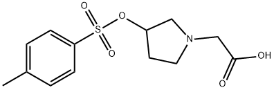 [3-(Toluene-4-sulfonyloxy)-pyrrolidin-1-yl]-acetic acid Struktur