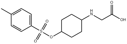 [4-(Toluene-4-sulfonyloxy)-cyclohexylaMino]-acetic acid Struktur