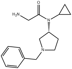 2-AMino-N-((R)-1-benzyl-pyrrolidin-3-yl)-N-cyclopropyl-acetaMide Struktur