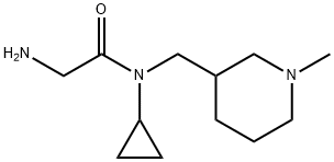 2-AMino-N-cyclopropyl-N-(1-Methyl-piperidin-3-ylMethyl)-acetaMide Struktur