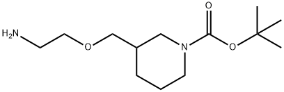 3-(2-AMino-ethoxyMethyl)-piperidine-1-carboxylic acid tert-butyl ester Struktur