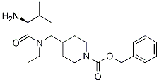 4-{[((S)-2-AMino-3-Methyl-butyryl)-ethyl-aMino]-Methyl}-piperidine-1-carboxylic acid benzyl ester Struktur