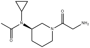 N-[(R)-1-(2-AMino-acetyl)-piperidin-3-yl]-N-cyclopropyl-acetaMide Struktur