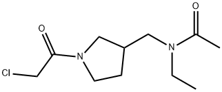 N-[1-(2-Chloro-acetyl)-pyrrolidin-3-ylMethyl]-N-ethyl-acetaMide Struktur