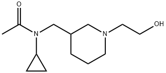 N-Cyclopropyl-N-[1-(2-hydroxy-ethyl)-piperidin-3-ylMethyl]-acetaMide Struktur