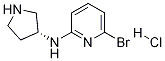 (6-Bromo-pyridin-2-yl)-(R)-pyrrolidin-3-yl-amine hydrochloride Struktur