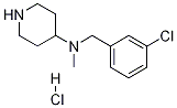 (3-Chloro-benzyl)-methyl-piperidin-4-yl-amine hydrochloride Struktur