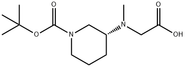 (R)-3-(CarboxyMethyl-Methyl-aMino)-piperidine-1-carboxylic acid tert-butyl ester Struktur