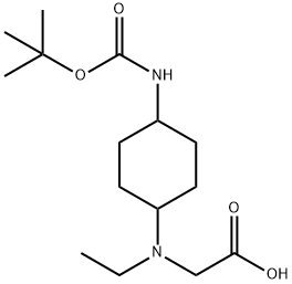 [(4-tert-ButoxycarbonylaMino-cyclohexyl)-ethyl-aMino]-acetic acid Struktur