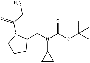 [1-(2-AMino-acetyl)-pyrrolidin-2-ylMethyl]-cyclopropyl-carbaMic acid tert-butyl ester Struktur