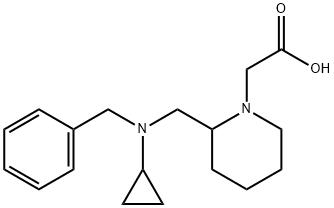 {2-[(Benzyl-cyclopropyl-aMino)-Methyl]-piperidin-1-yl}-acetic acid Struktur