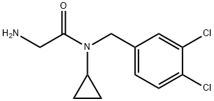 2-AMino-N-cyclopropyl-N-(3,4-dichloro-benzyl)-acetaMide Struktur