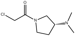 2-Chloro-1-((R)-3-diMethylaMino-pyrrolidin-1-yl)-ethanone Struktur