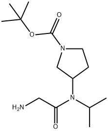 3-[(2-AMino-acetyl)-isopropyl-aMino]-pyrrolidine-1-carboxylic acid tert-butyl ester Struktur