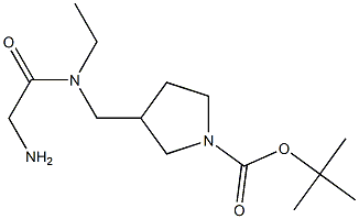 3-{[(2-AMino-acetyl)-ethyl-aMino]-Methyl}-pyrrolidine-1-carboxylic acid tert-butyl ester Struktur