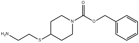 4-(2-AMino-ethylsulfanyl)-piperidine-1-carboxylic acid benzyl ester Struktur