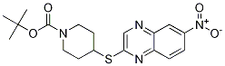 4-(6-Nitro-quinoxalin-2-ylsulfanyl)
-piperidine-1-carboxylic acid tert-
butyl ester Struktur