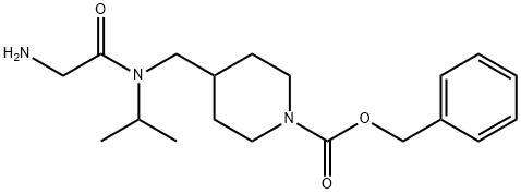 4-{[(2-AMino-acetyl)-isopropyl-aMino]-Methyl}-piperidine-1-carboxylic acid benzyl ester Struktur