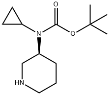 Cyclopropyl-(S)-piperidin-3-yl-carbaMic acid tert-butyl ester Struktur