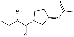 N-[(R)-1-((S)-2-AMino-3-Methyl-butyryl)-pyrrolidin-3-yl]-acetaMide Struktur