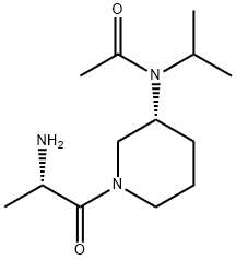 N-[(R)-1-((S)-2-AMino-propionyl)-piperidin-3-yl]-N-isopropyl-acetaMide Struktur