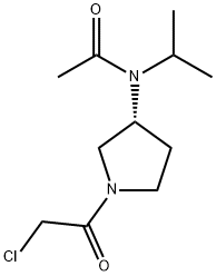 N-[(R)-1-(2-Chloro-acetyl)-pyrrolidin-3-yl]-N-isopropyl-acetaMide Struktur