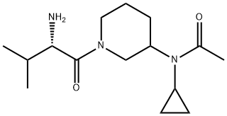 N-[1-((S)-2-AMino-3-Methyl-butyryl)-piperidin-3-yl]-N-cyclopropyl-acetaMide Struktur