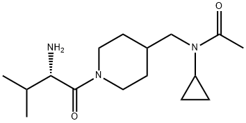 N-[1-((S)-2-AMino-3-Methyl-butyryl)-piperidin-4-ylMethyl]-N-cyclopropyl-acetaMide Struktur