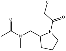 N-[1-(2-Chloro-acetyl)-pyrrolidin-2-ylMethyl]-N-Methyl-acetaMide Struktur