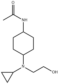 N-{4-[Cyclopropyl-(2-hydroxy-ethyl)-aMino]-cyclohexyl}-acetaMide Struktur