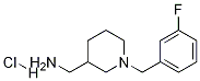 C-[1-(3-Fluoro-benzyl)-piperidin-3-yl]-methylamine hydrochloride Struktur