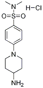 4-(4-aminopiperidin-1-yl)-N,N-dimethylbenzenesulfonamide hydrochloride Struktur