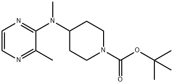 4-[Methyl-(3-methyl-pyrazin-2-yl)-amino]-piperidine-1-carboxylic acid tert-butyl ester Struktur