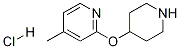 4-Methyl-2-(piperidin-4-yloxy)-pyridine hydrochloride Struktur