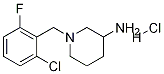 1-(2-Chloro-6-fluoro-benzyl)-piperidin-3-ylamine hydrochloride Struktur