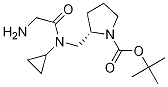 (S)-2-{[(2-AMino-acetyl)-cyclopropyl-aMino]-Methyl}-pyrrolidine-1-carboxylic acid tert-butyl ester Struktur