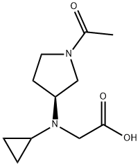 [((S)-1-Acetyl-pyrrolidin-3-yl)-cyclopropyl-aMino]-acetic acid Struktur