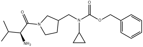 [1-((S)-2-AMino-3-Methyl-butyryl)-pyrrolidin-3-ylMethyl]-cyclopropyl-carbaMic acid benzyl ester Struktur